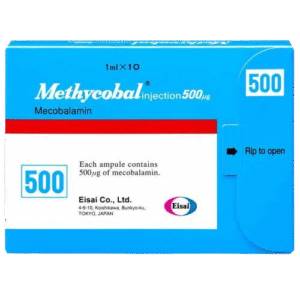 Methylcobal Injection 500mcg 10 ampoules – Vitamin B12 supplement for nerve health, available in Pakistan.